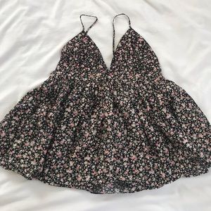 Dollhouse floral babydoll tank top. Size small